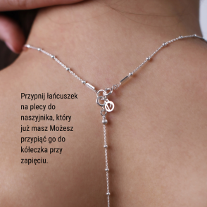 MY WAY Łańcuszek NA PLECY srebrny