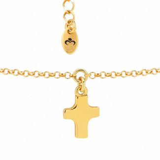 Pozłacany Naszyjnik Choker z Krzyżykami