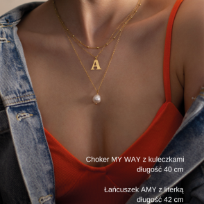 Choker MY WAY z kuleczkami