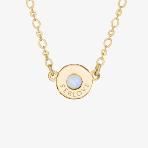 AURA LUNA Choker z kamieniem do wyboru pozłacany