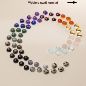 AURA GARNET Choker z kamieniem do wyboru pozłacany