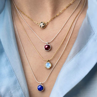 AURA JASPER Choker z kamieniem do wyboru pozłacany