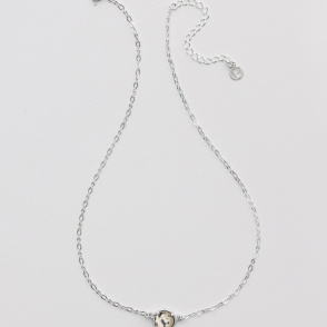 AURA JASPER Choker z kamieniem do wyboru srebrny