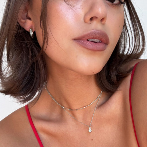 MY WAY Choker z kuleczkami srebrny