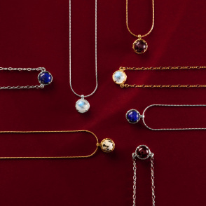 AURA GARNET Choker z kamieniem do wyboru srebrny