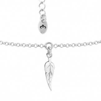 Srebrny Naszyjnik Choker z Piórkami