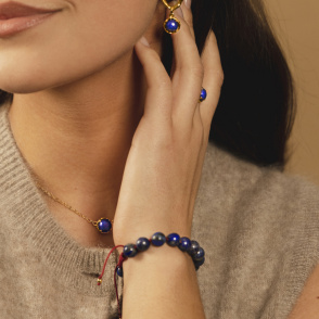 AURA LAPIS Choker z kamieniem do wyboru pozłacany