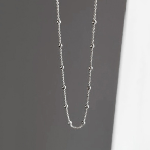MY WAY Choker z kuleczkami srebrny