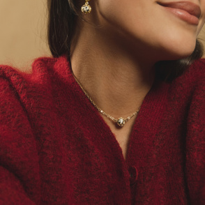 AURA JASPER Choker z kamieniem do wyboru pozłacany