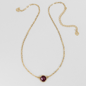 AURA GARNET Choker z kamieniem do wyboru pozłacany
