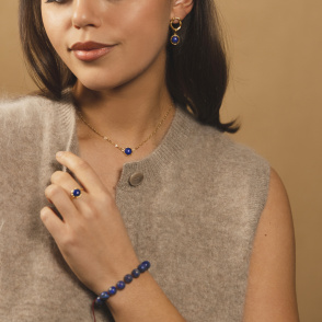 AURA LAPIS Choker z kamieniem do wyboru pozłacany