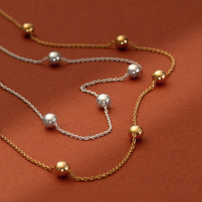 SHE KNOWS Choker z kulkami 6 mm srebrny