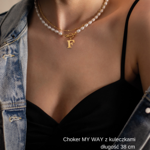 Choker MY WAY z kuleczkami