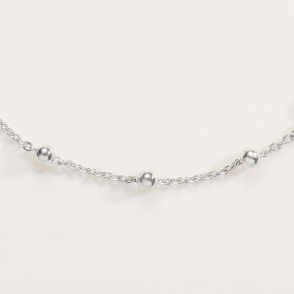 MY WAY Choker z kuleczkami srebrny