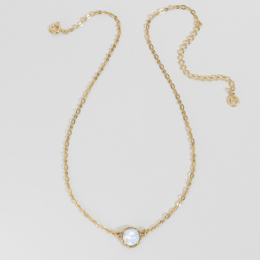 AURA LUNA Choker z kamieniem do wyboru pozłacany