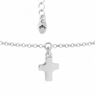 Srebrny Naszyjnik Choker z Krzyżykami