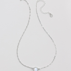 AURA LUNA Choker z kamieniem do wyboru srebrny