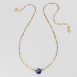 AURA LAPIS Choker z kamieniem do wyboru pozłacany