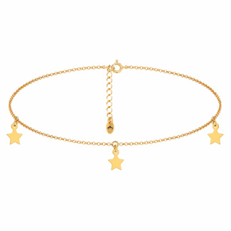 Pozłacany Naszyjnik Choker z Gwiazdkami