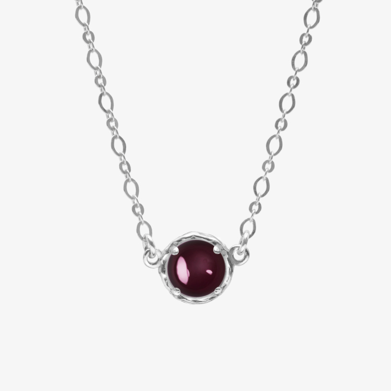 AURA GARNET Choker z kamieniem do wyboru srebrny