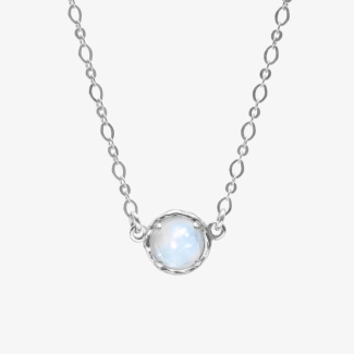 AURA LUNA Choker z kamieniem do wyboru srebrny