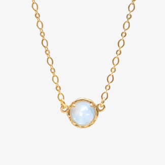 AURA LUNA Choker z kamieniem do wyboru pozłacany