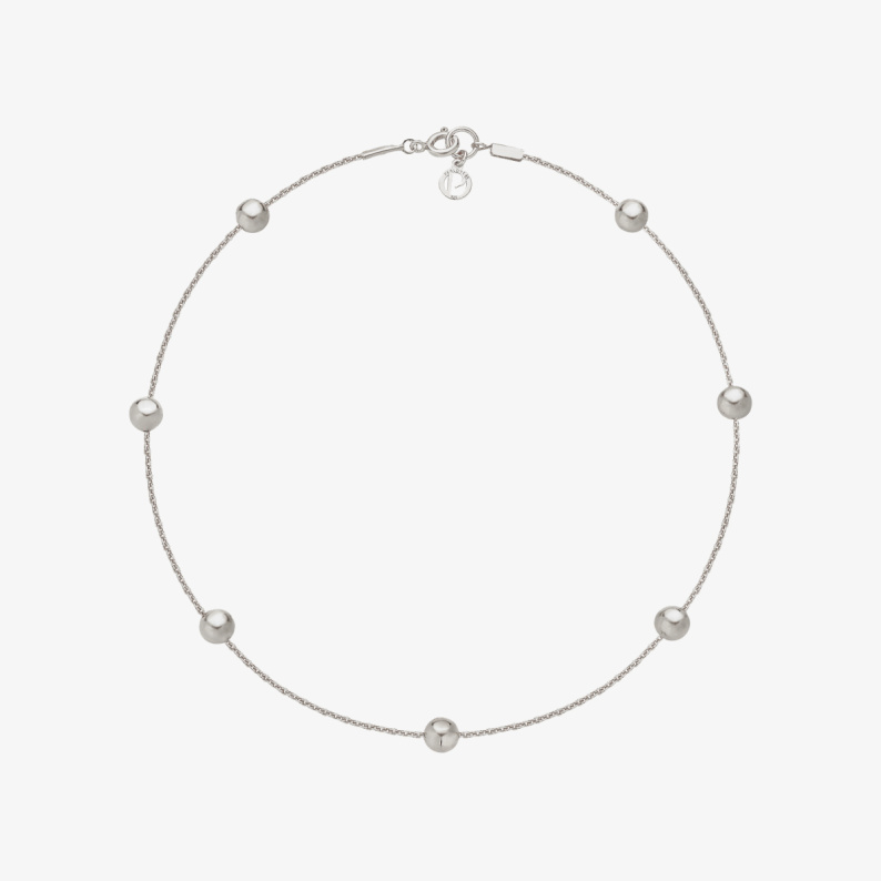 SHE KNOWS Choker z kulkami 6 mm srebrny
