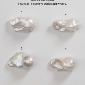 WOLNA Choker z łańcuszka z dużą perłą barokową