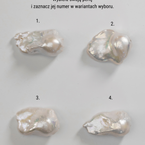 WOLNA Choker z łańcuszka z dużą perłą barokową