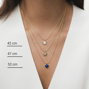 AURA JASPER Naszyjnik z kamieniem do wyboru pozłacany