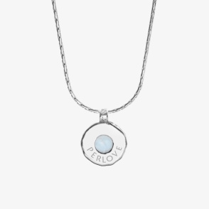 AURA LUNA Naszyjnik z kamieniem do wyboru srebrny