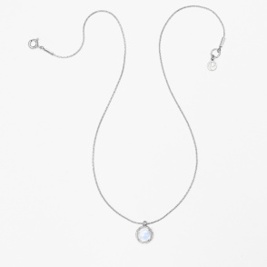 AURA LUNA Naszyjnik z kamieniem do wyboru srebrny