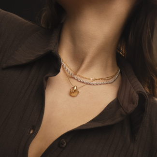 HONEY Naszyjnik z cytrynem pozłacany