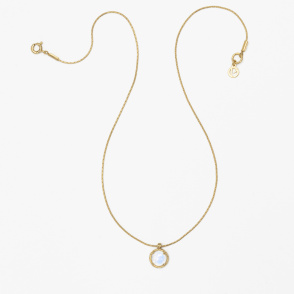 AURA LUNA Naszyjnik z kamieniem do wyboru pozłacany