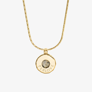 AURA JASPER Naszyjnik z kamieniem do wyboru pozłacany