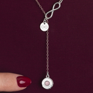 DZIŚ JUTRO ZAWSZE Naszyjnik z kamieniem do wyboru srebrny