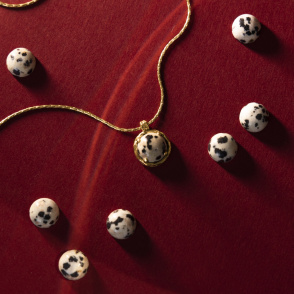 AURA JASPER Naszyjnik z kamieniem do wyboru pozłacany