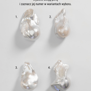 INNA Łańcuszek z dużą perłą barokową