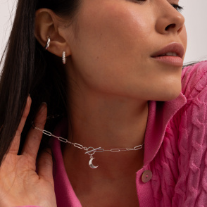 Choker MOON zapinany z przodu