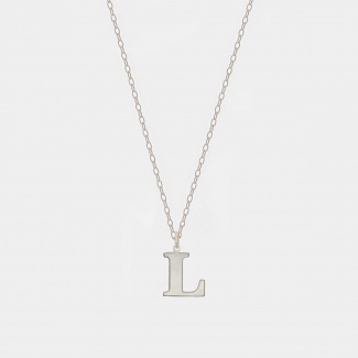 Naszyjnik z literką L srebrny