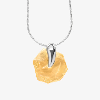 HONEY Naszyjnik z cytrynem srebrny