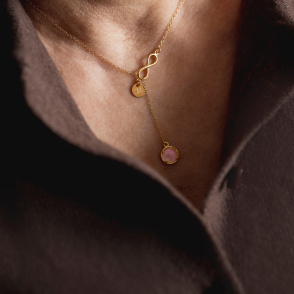 DZIŚ JUTRO ZAWSZE Naszyjnik z kamieniem do wyboru srebrny