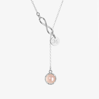 DZIŚ JUTRO ZAWSZE Naszyjnik z kamieniem do wyboru srebrny