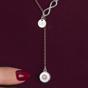 DZIŚ JUTRO ZAWSZE Naszyjnik z kamieniem do wyboru srebrny