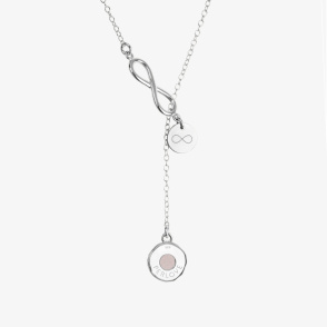 DZIŚ JUTRO ZAWSZE Naszyjnik z kamieniem do wyboru srebrny