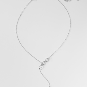 DZIŚ JUTRO ZAWSZE Naszyjnik z kamieniem do wyboru srebrny