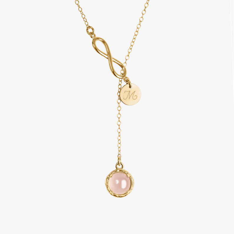 DZIŚ JUTRO ZAWSZE Naszyjnik z kamieniem do wyboru pozłacany