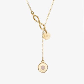 DZIŚ JUTRO ZAWSZE Naszyjnik z kamieniem do wyboru pozłacany