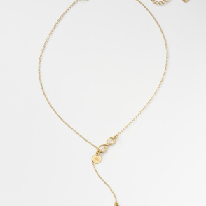 DZIŚ JUTRO ZAWSZE Naszyjnik z kamieniem do wyboru pozłacany