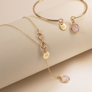 DZIŚ JUTRO ZAWSZE Naszyjnik z kamieniem do wyboru pozłacany